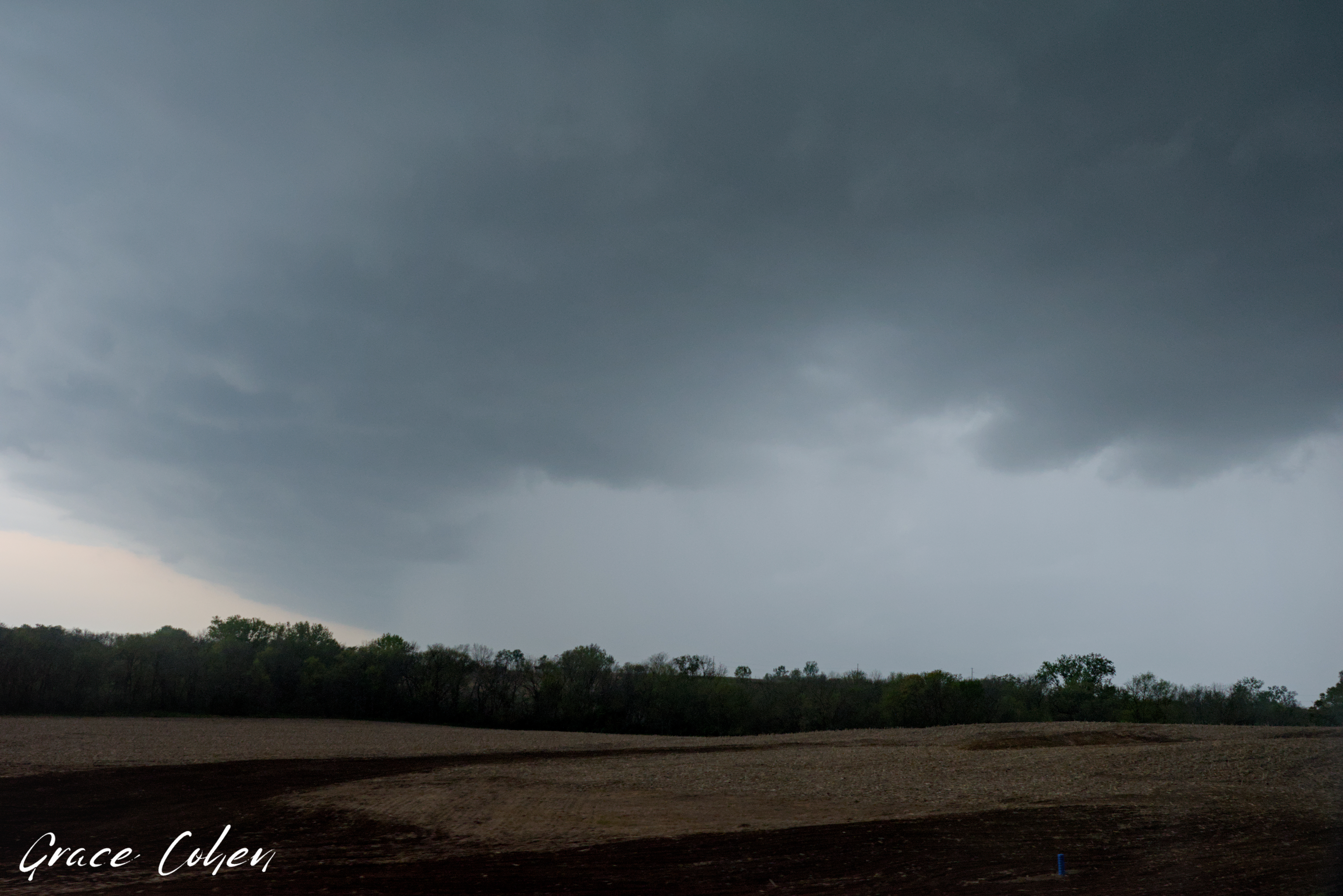 Hail from a Dying HP Supercell